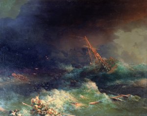 The Disaster of the Liner Ingermanland vid Skagerrake nära Norge den 30 augusti 1842